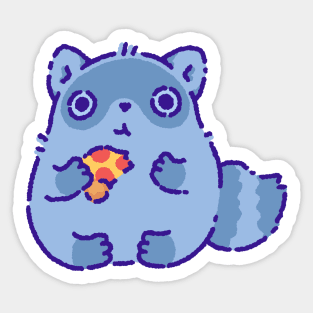 Raccoon with a slice of pizza Sticker